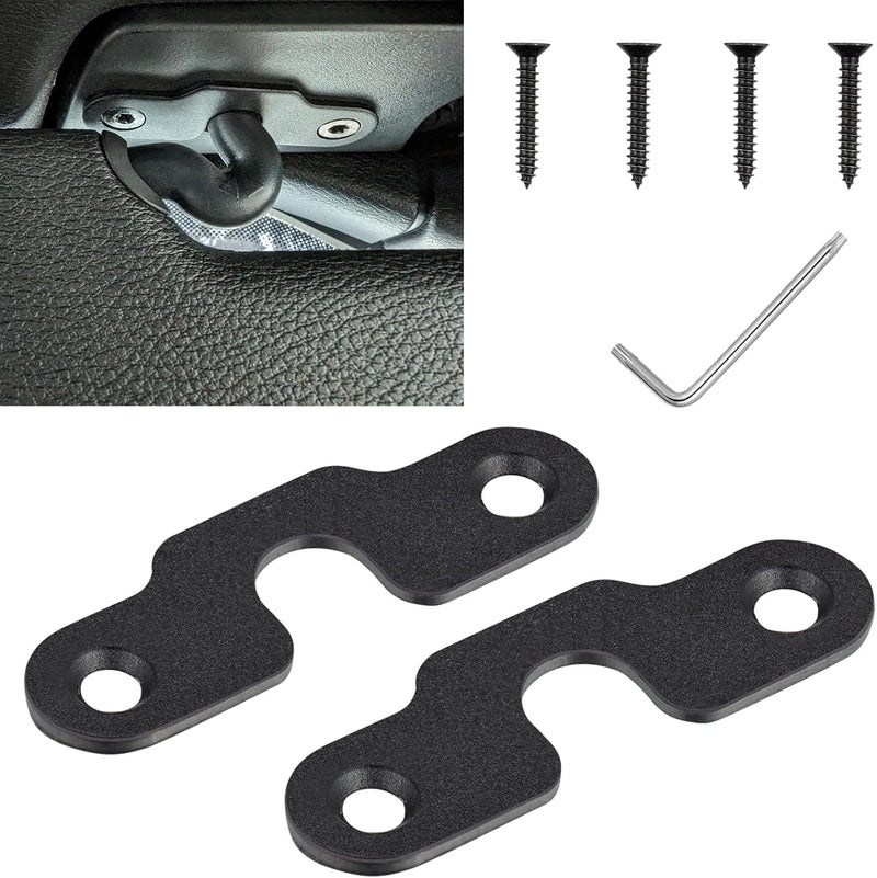 Supuse Sun Visor Repair Kit for Jeep, Heavy Duty Stainless Steel Visor Clips Compatible with Jeep Wrangler JK 2018 / JL 2018-2024 / Gladiator JT 2020-2024 (Round 1) - Image 1
